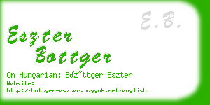 eszter bottger business card